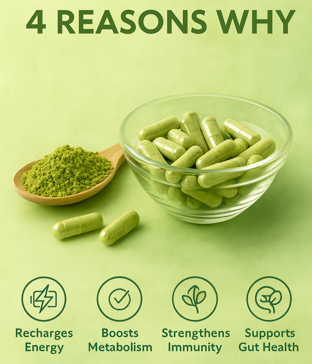 Moringa Capsules - 120 Capsules - Superfood Vitamin A Vitamin C Vitamin D