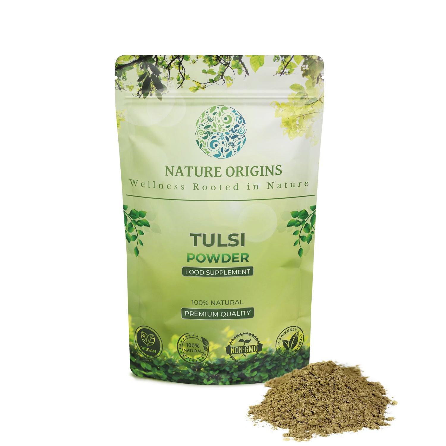 Tulsi Powder (Holy Basil) - Powerful Adaptogen for Calm & Wellness