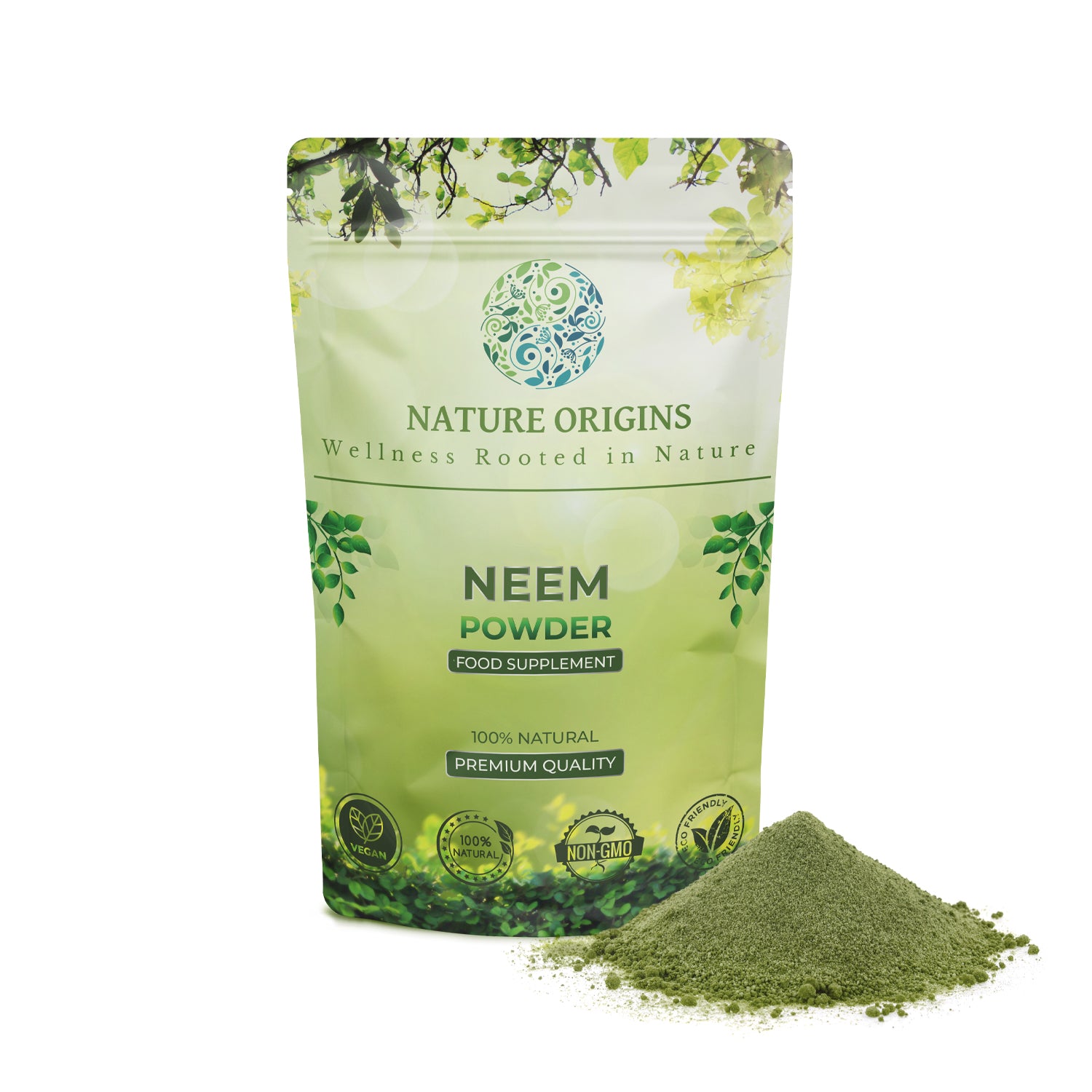 Neem Powder - Natural Cleanser for Skin, Hair & Immune Support