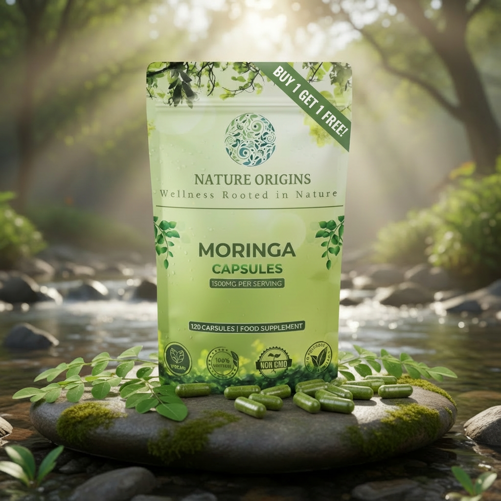 Moringa Capsules - Daily Nutrient Boost for Low Energy & Immunity