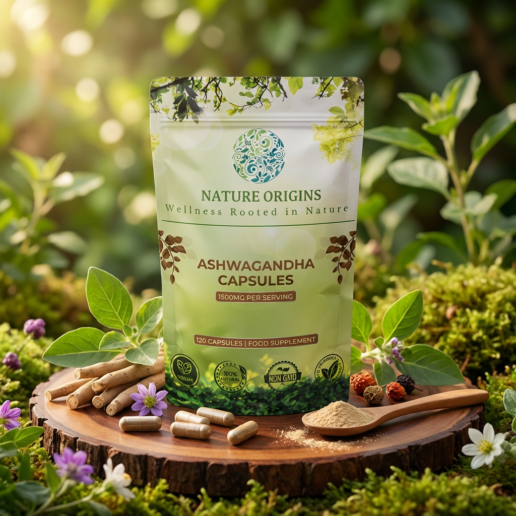 Ashwagandha Capsules –  Stress Relief & Recovery Support | 90 Capsules