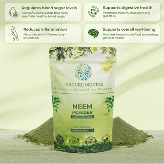 Neem Powder - Natural Cleanser for Skin, Hair & Immune Support