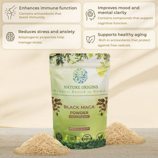 Black Maca Powder - Enhance Libido, Strength & Overall Vitality | Peruvian Ginseng