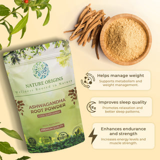 Ashwagandha Root Powder - Indian Ginseng - Stress Relief & Recovery Support