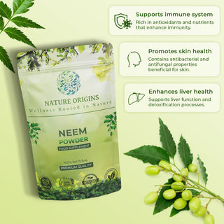 Neem Powder - Natural Cleanser for Skin, Hair & Immune Support