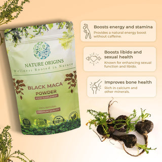 Black Maca Powder - Enhance Libido, Strength & Overall Vitality | Peruvian Ginseng