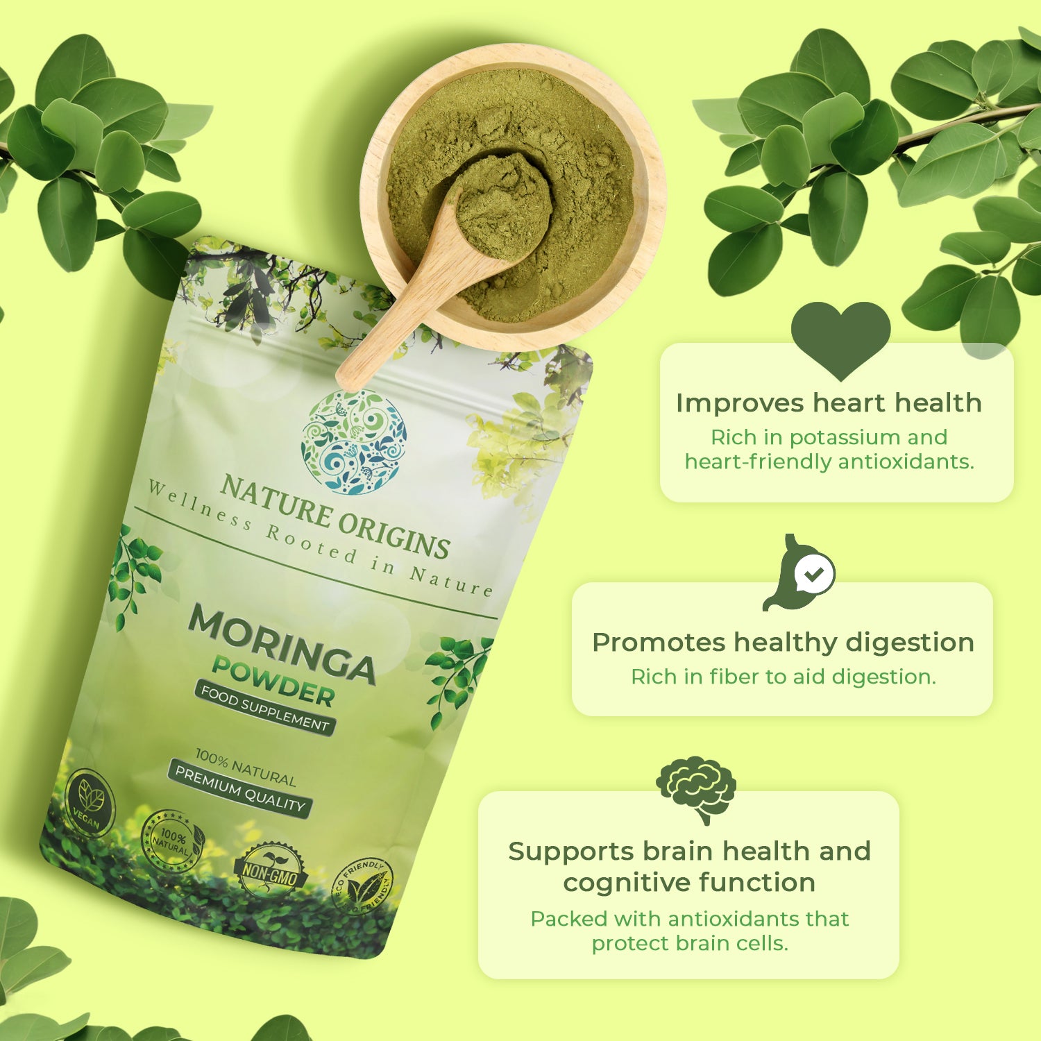 Moringa Powder Superfood - Natures Multi-Vitamin & Energy Booster