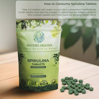 Spirulina 500mg Tablets - Nutrient-Dense Superfood for Energy & Detoxification