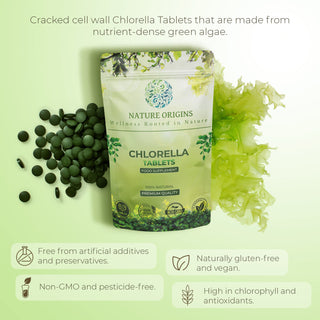 Organic Chlorella 500mg Tablets | Metal Detox -  Natural Detox & Immune Boosting Superfood