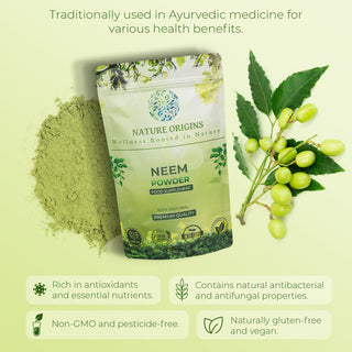 Neem Powder - Natural Cleanser for Skin, Hair & Immune Support