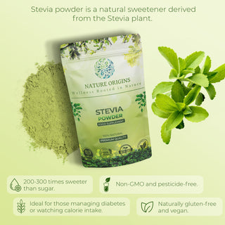 Stevia Powder | Sugar Substitute - Sugar-Free Sweetener for Healthy Living