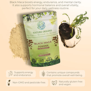 Black Maca Powder - Enhance Libido, Strength & Overall Vitality | Peruvian Ginseng