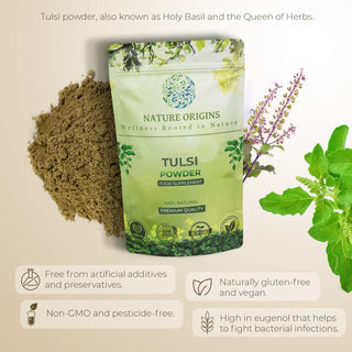 Tulsi Powder (Holy Basil) - Powerful Adaptogen for Calm & Wellness