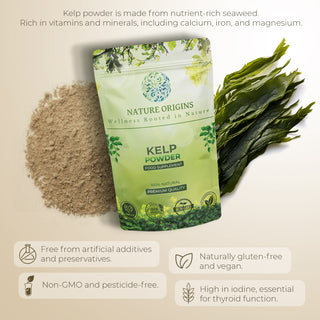 Kelp Powder Seaweed Ascophyllum Nodosum - Nutrient-Rich Superfood for Detox & Thyroid Support