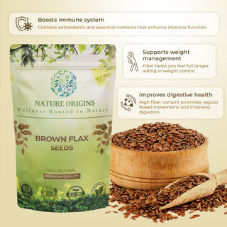 Brown Flaxseeds - Natural Fiber for Digestive Health & Weight Management