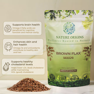 Brown Flaxseeds - Natural Fiber for Digestive Health & Weight Management