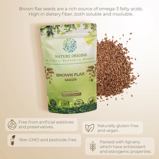 Brown Flaxseeds - Natural Fiber for Digestive Health & Weight Management